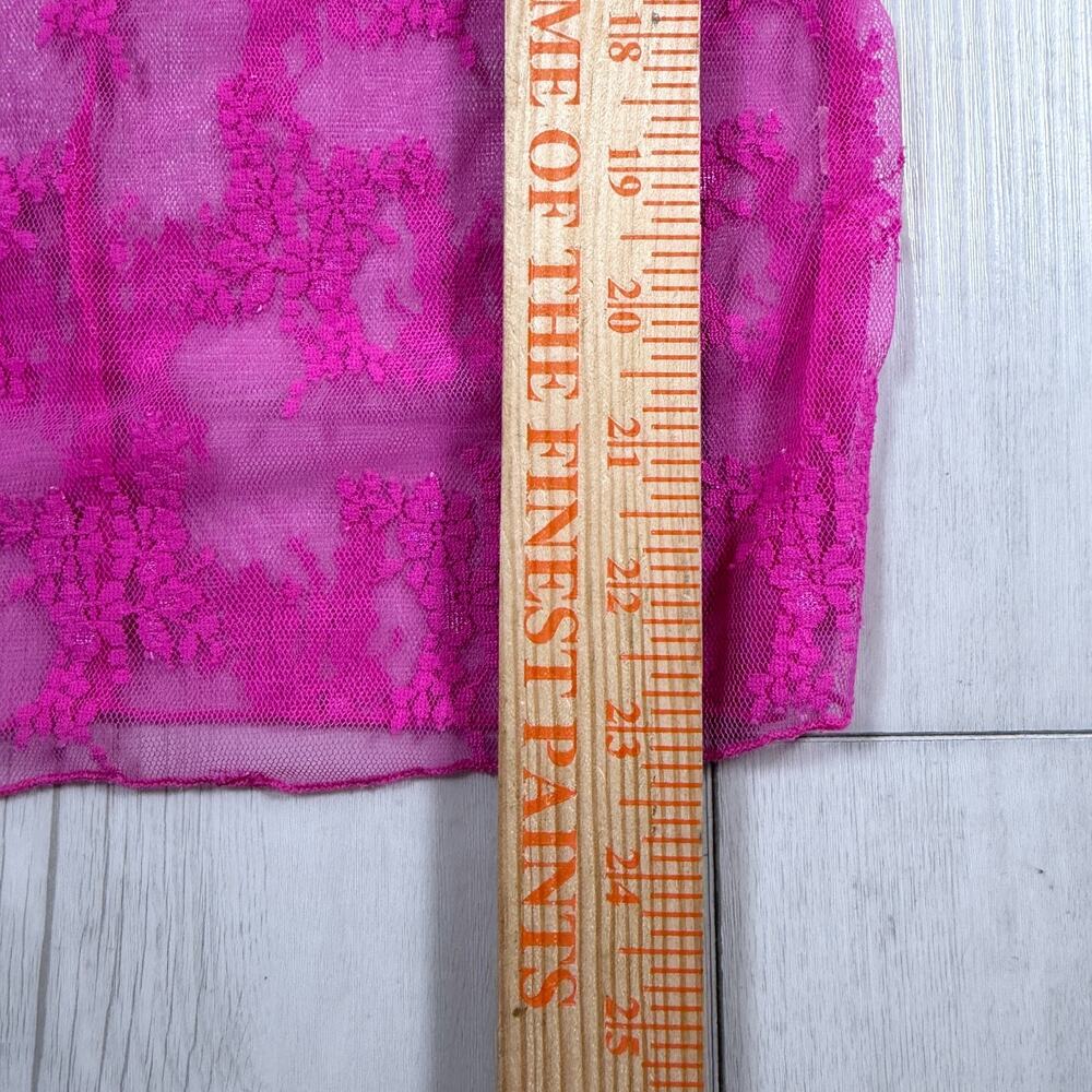 Free People Intimately Women's Small Pink Lady Lux Floral Lace Layering Top - Picture 6 of 6